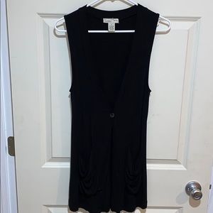 Long black vest